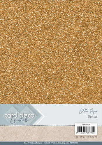  Card Deco Glitter karton Gold 230g